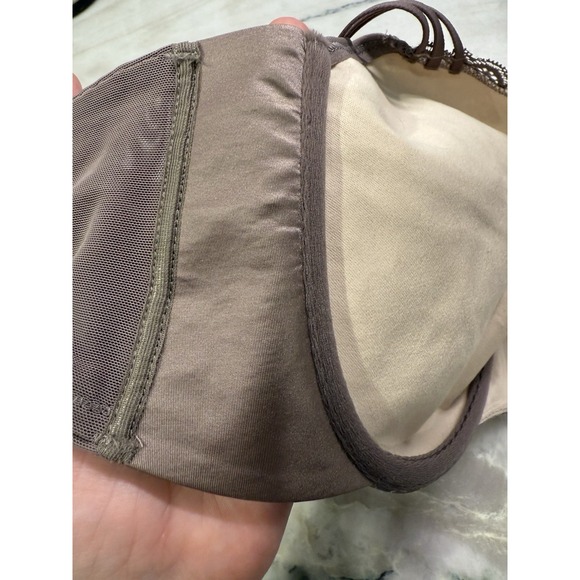 SOMA 40D Enticing Lift Balconette Unlined Bra Taupe Gray Lace EXCELLENT Cond - Picture 13 of 14